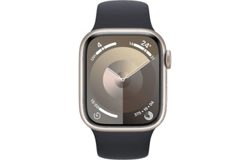 Apple Watch Series 8 Starlight Aluminium Case with Midnight Sports Band